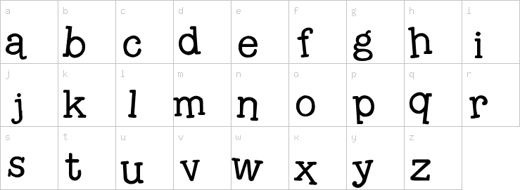 Lowercase characters