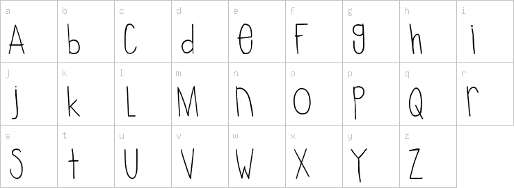 Lowercase characters