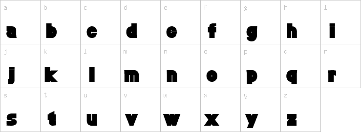 Lowercase characters