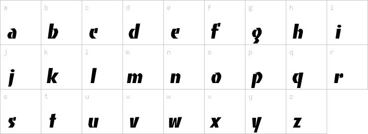 Lowercase characters