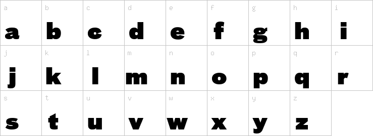 Lowercase characters