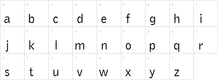 Lowercase characters