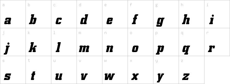 Lowercase characters