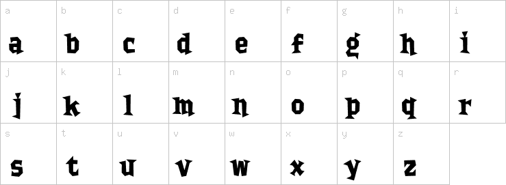 Lowercase characters