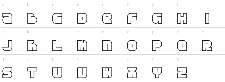 Lowercase characters