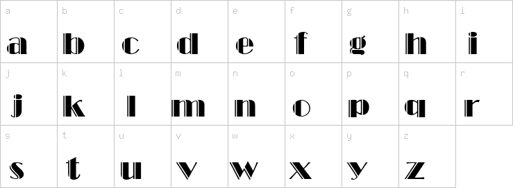 Lowercase characters