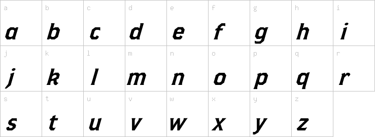 Lowercase characters