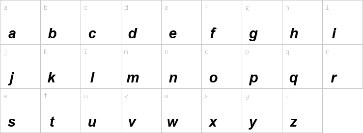 Lowercase characters