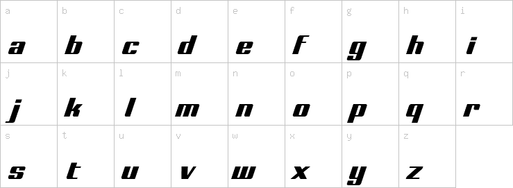 Lowercase characters