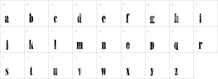 Lowercase characters