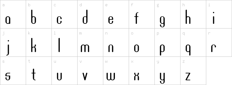 Lowercase characters