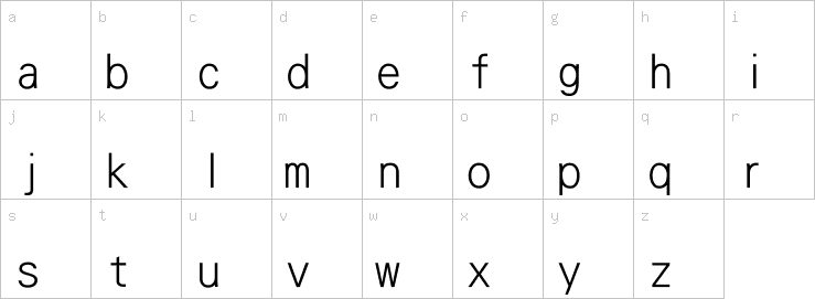 Lowercase characters