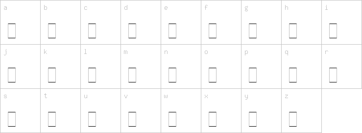 Lowercase characters