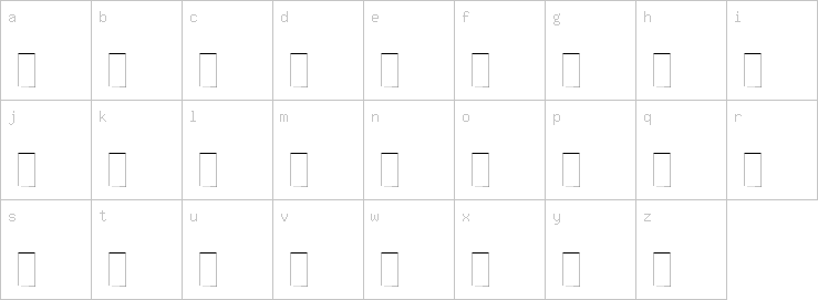 Lowercase characters