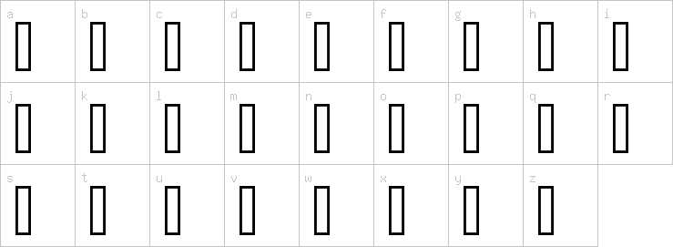 Lowercase characters