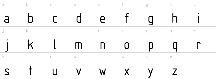 Lowercase characters