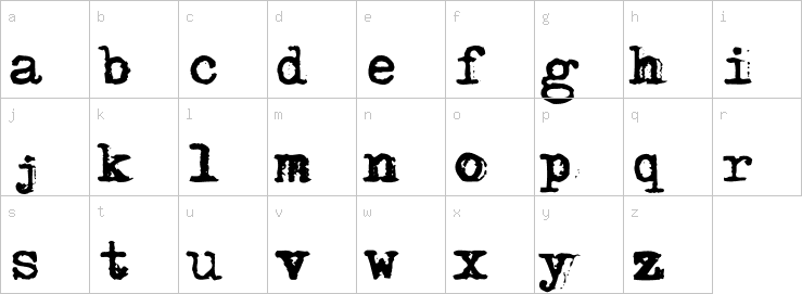 Lowercase characters