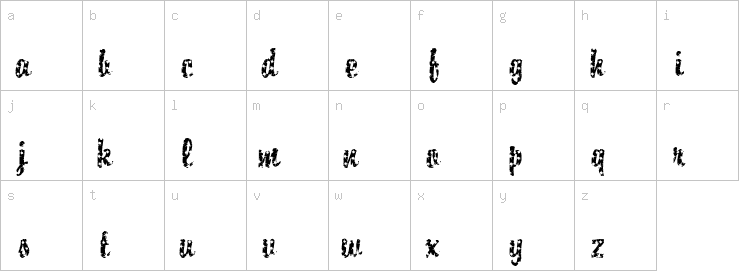 Lowercase characters