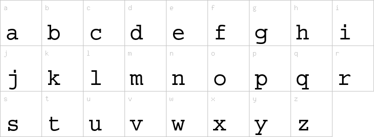 Lowercase characters