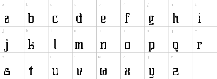 Lowercase characters