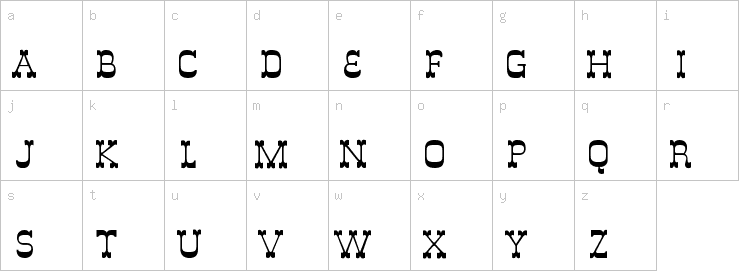 Lowercase characters