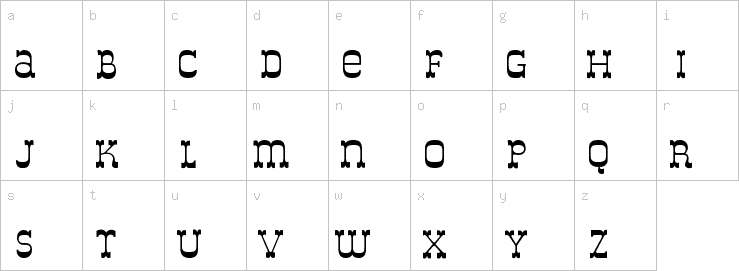 Lowercase characters