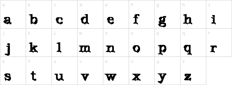 Lowercase characters