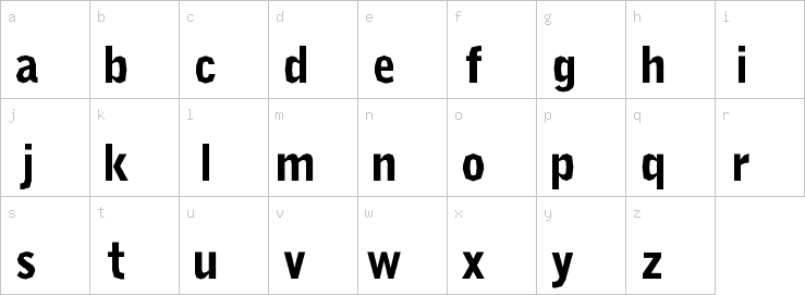 Lowercase characters