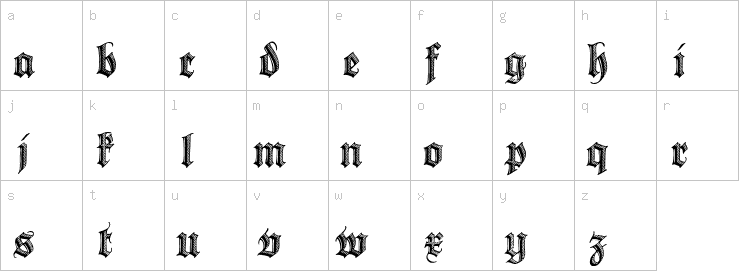 Lowercase characters