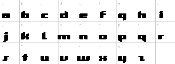 Lowercase characters