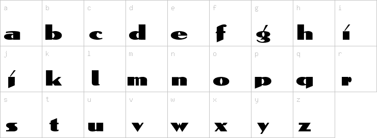 Lowercase characters