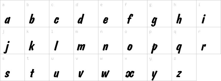 Lowercase characters