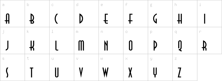 Lowercase characters