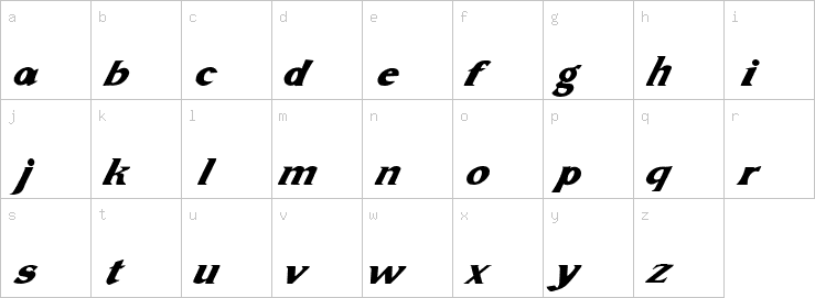 Lowercase characters