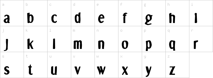 Lowercase characters