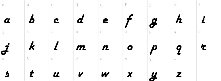 Lowercase characters