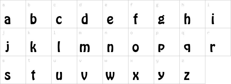 Lowercase characters