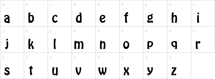 Lowercase characters