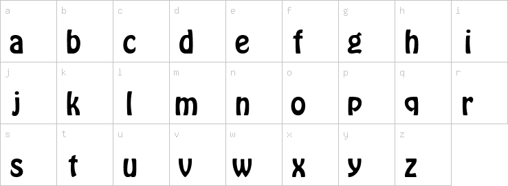 Lowercase characters