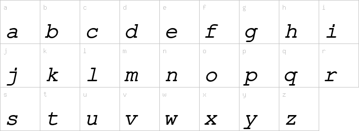 Lowercase characters