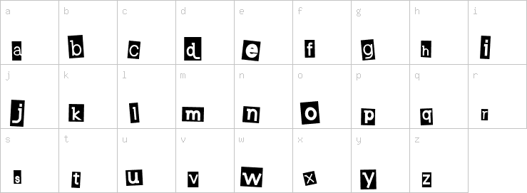 Lowercase characters