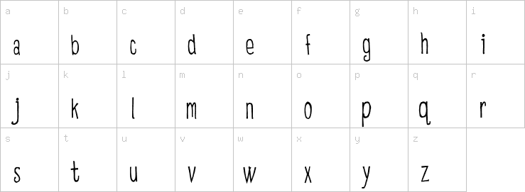 Lowercase characters