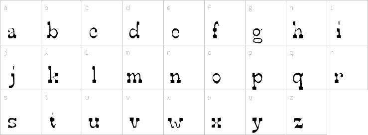 Lowercase characters