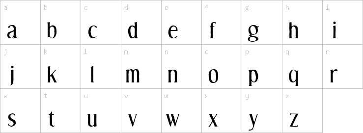 Lowercase characters