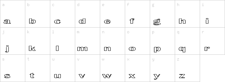 Lowercase characters