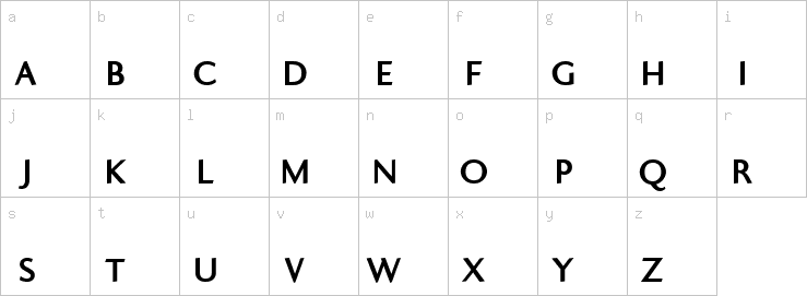 Lowercase characters