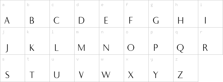 Lowercase characters