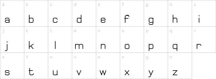 Lowercase characters