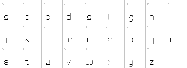 Lowercase characters