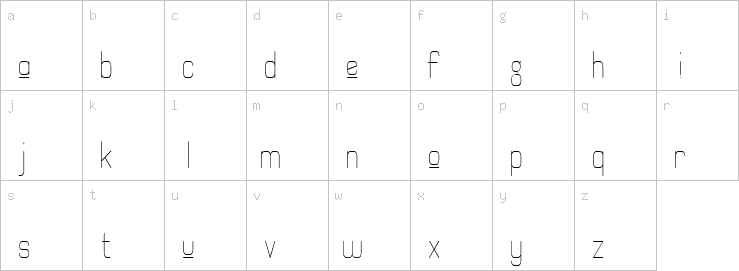 Lowercase characters